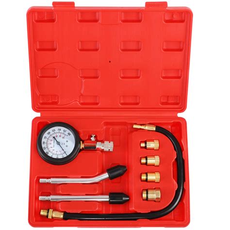 8 Piece Petrol Cylinder Compression Tester Kit